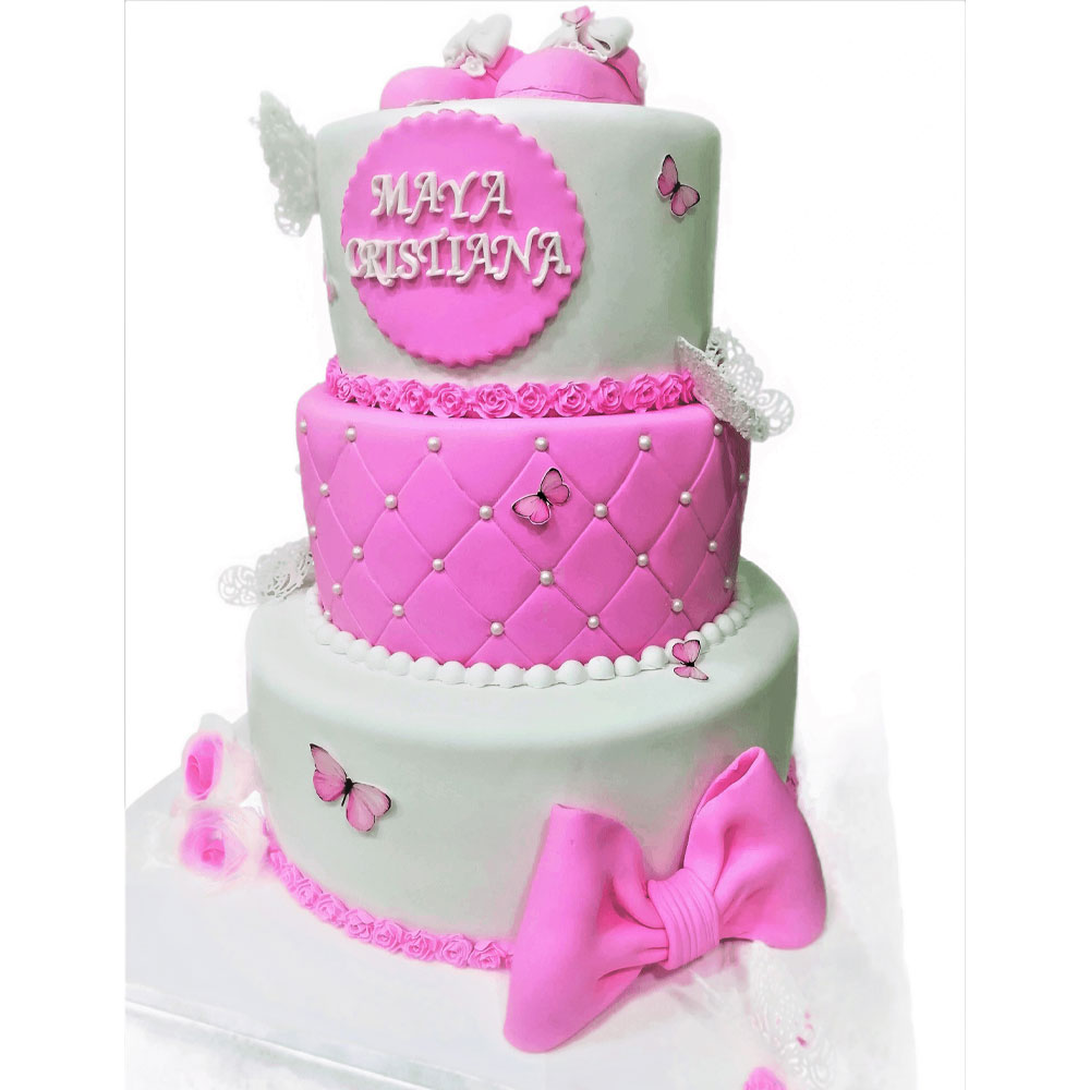 Tort de botez cu botoșei - imagine 2