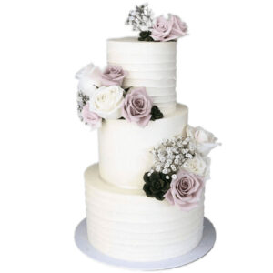 Tort de nuntă cu flori