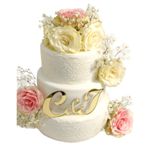 Tort de nuntă cu flori naturale